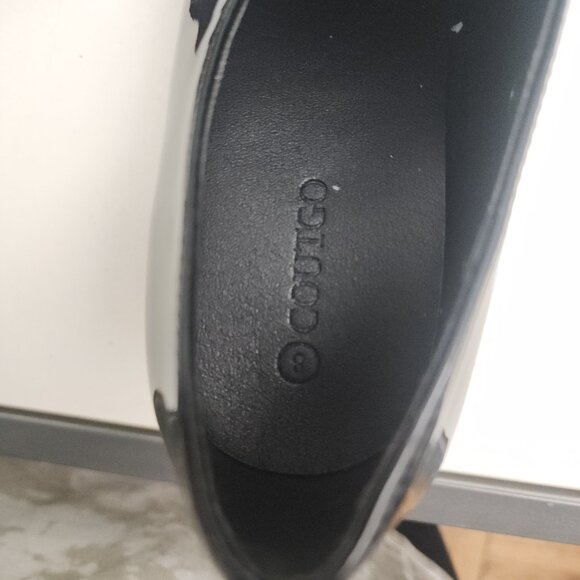 Coutgo Penny Loafers Chunky Block Heels Square Toe Shoes Black Women's Size 8 - Picture 14 of 14